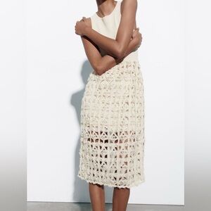 Zara Cream Midi Dress